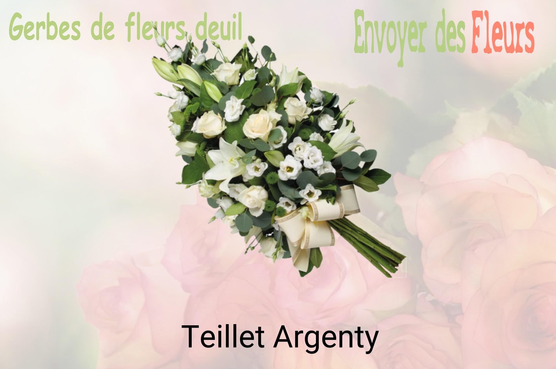 Gerbe de fleurs de deuil livrée à Teillet-Argenty